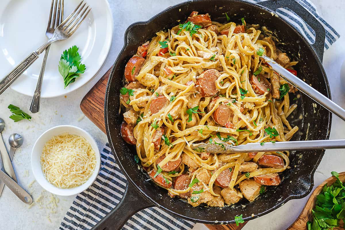 Creamy Cajun Pasta with Andouille Sausage Recipe