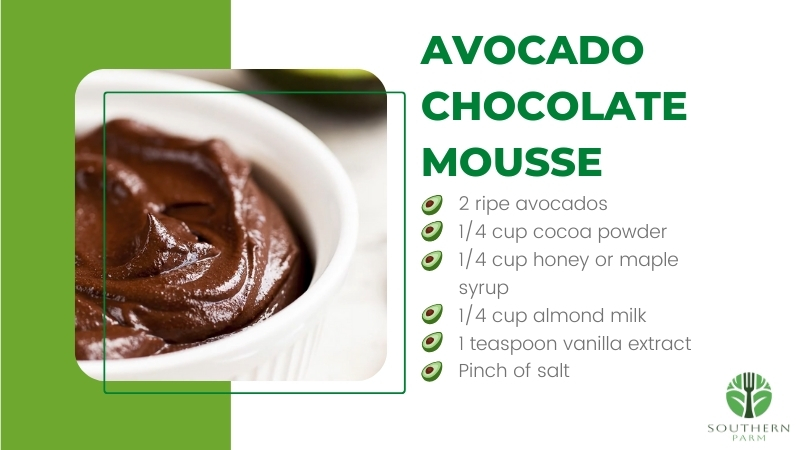 The Image Shows the Ingredients for Avocado Chocolate Mousse