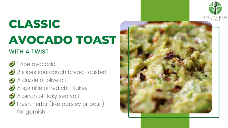 The Image Shows the Ingredients for Classic Avocado Toast with A Twist