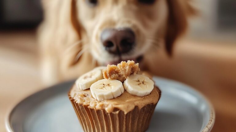 Peanut Butter and Banana PupCakes Treats for Dogs