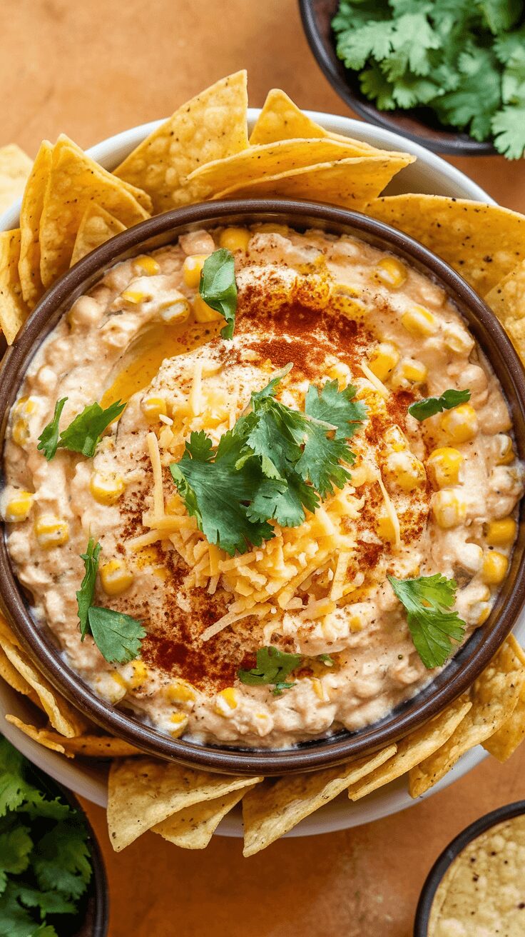 Spicy, Cheesy Mexican Street Corn Dip