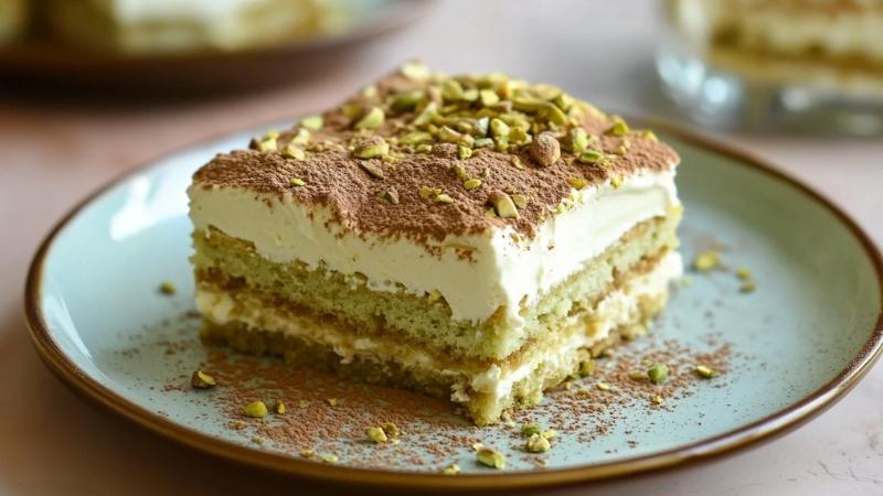 Pistachio tiramisu